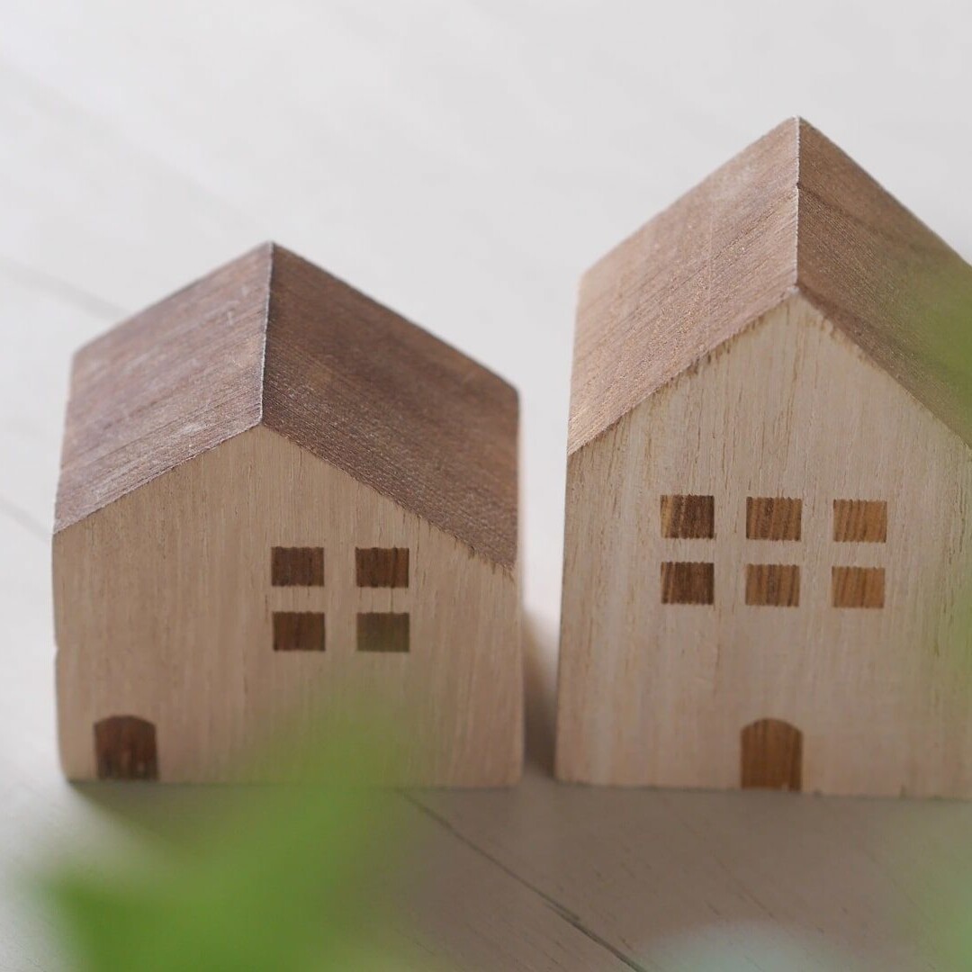 2つの家の模型